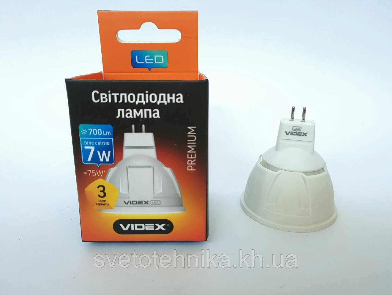 Светодиодная лампа VIDEX MR16 7W GU5.3 4100K 220V - фото 4 - id-p740388528