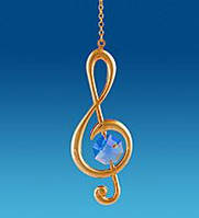 Підвісна фігурка з кристалами Сваровскі Музичний ключ AR-1026/3