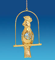 Підвісна фігурка з кристалами Сваровскі Папуга AR-1018/2