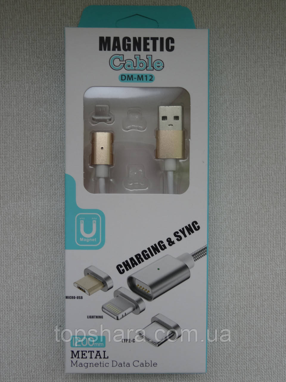 Магнітний кабель для зарядки та передачі даних micro USB