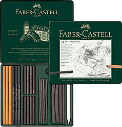 Художній набір вугілля Faber-Castell PITT Charcoal Set, 24 предмета, 112978