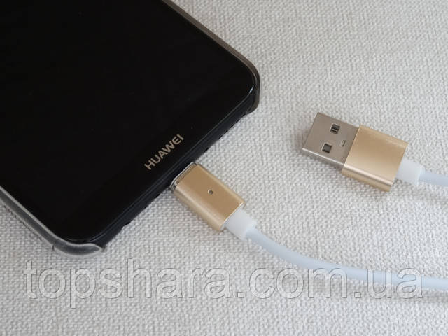 Магнитный шнур для зарядки смартфона с коннектором micro USB