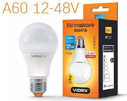 Світлодіодна лампа VIDEX A60e 10W E27 4100K 12-48V VL-A60e12V-09274