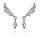 Срібні сережки Крила зі стерлінгового срібла 925 проби (код 0048), фото 2