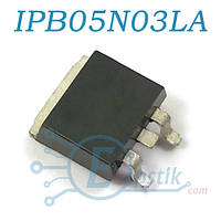 IPB05N03LA, Mosfet транзистор N канал, 25В 80А, TO263