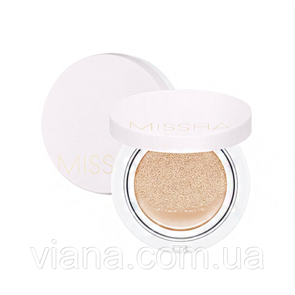 Кушон зі стійким покриттям MISSHA M Magic Cushion Cover Lasting SPF50 No 21 Light Beige — світлий бежевий