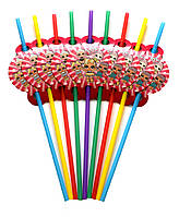 Коктейльні трубочки "L.O.L. малиновий". Розмір: 250мм. Діаметр: 5мм. В упак: 10 шт.