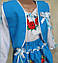 Український костюм-трійка (блуза-жилет-спідниця) "Марія" для дівчаток 110-164/блакитний, фото 3