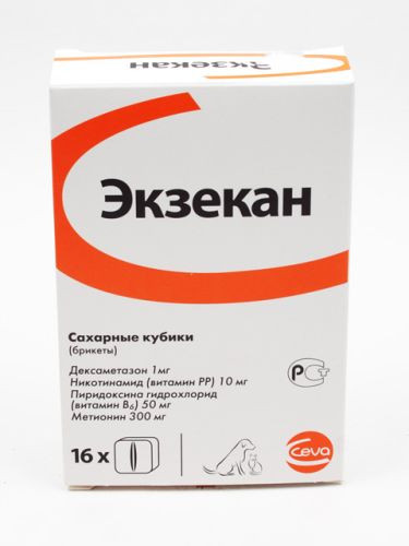 Екзекан цукрові кубики проти алергії (16 шт.) для котів і собак