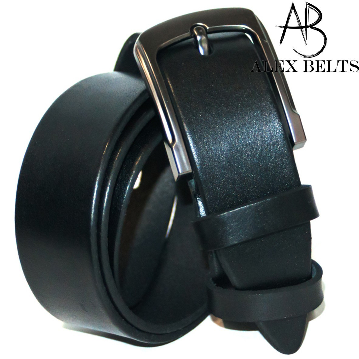 Брючний ремінь чоловічий шкіряний гладкий  Арт.:RMBKG008-35