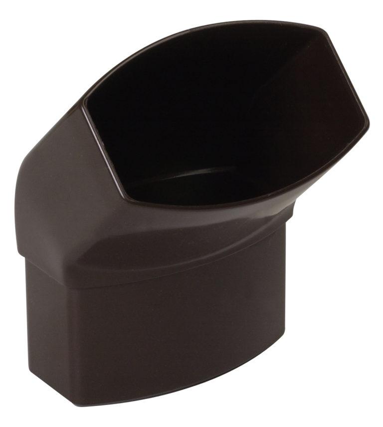 Отвод 67 град. Nicoll, прямокутний D90-56, колір коричневий