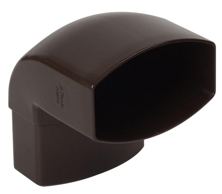 Отвод 87 град. Nicoll, прямокутний D90-56, колір коричневий