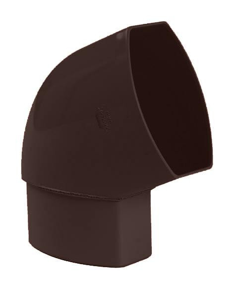 Відведення 67 град. в площині стіни Nicoll, прямокутний D90-56, колір коричневий