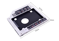 Кишеня для HDD SATA 9.5 mm Caddy другий диск замість приводу OptiBuy AL, фото 3