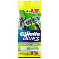 Станок для гоління Gillette Blue 3 Sensitive 5 шт Колумбія
