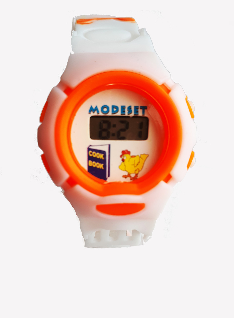 Годинник електронний, дитячий Modeset Жовтогарячий