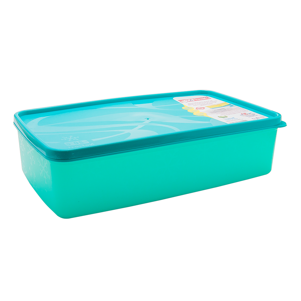 Бокс для морозильної камери 2,1 л прямокутний Alaska бірюзовий, фото 1
