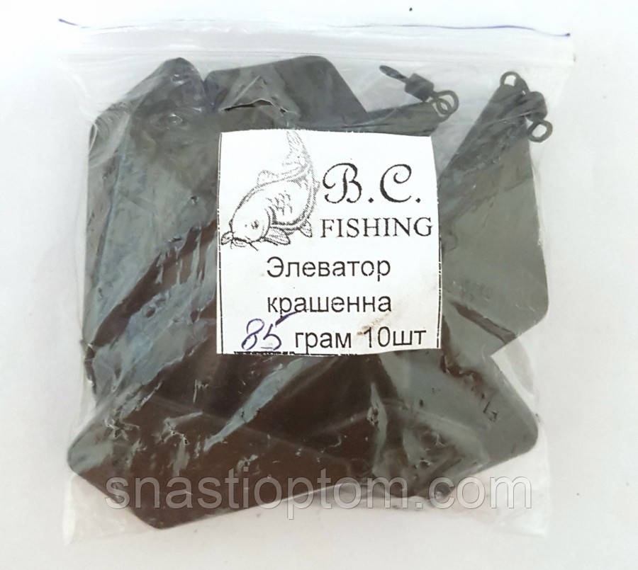 Грузило Елеватор фарбований з вертлюгом, 85г, фото 1