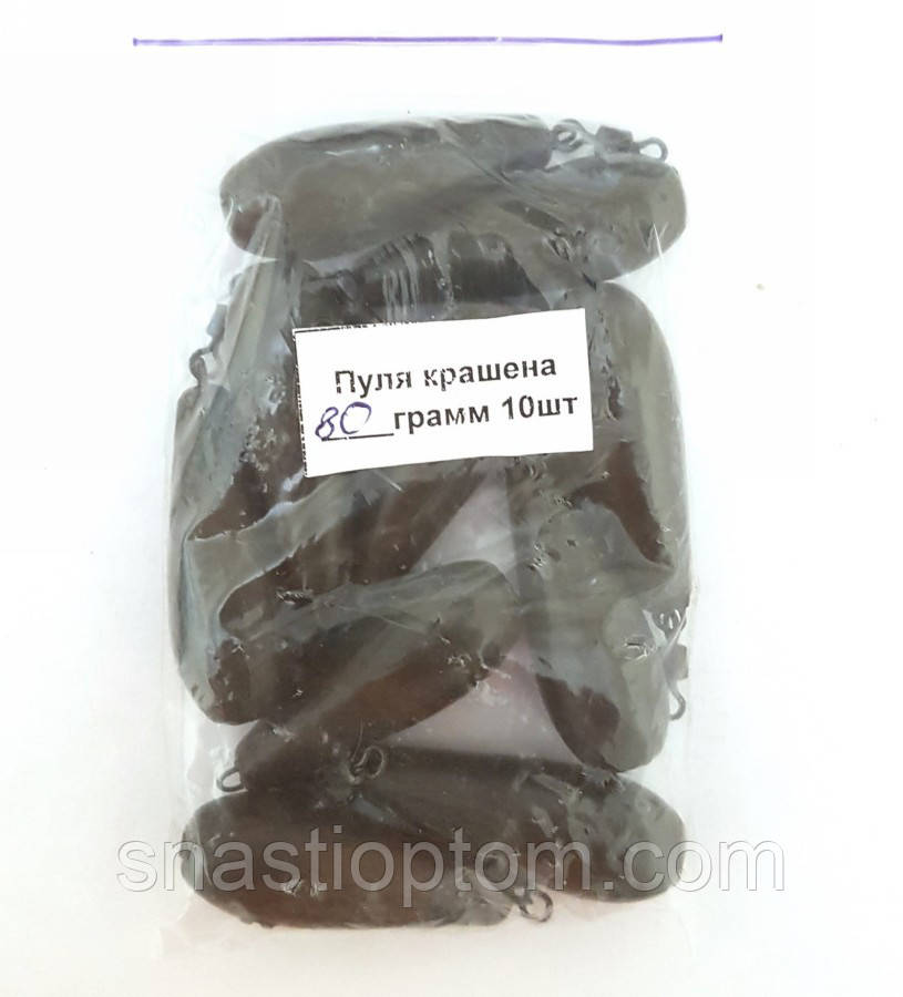 Грузило Куля фарбоване з вертлюгом, 80г