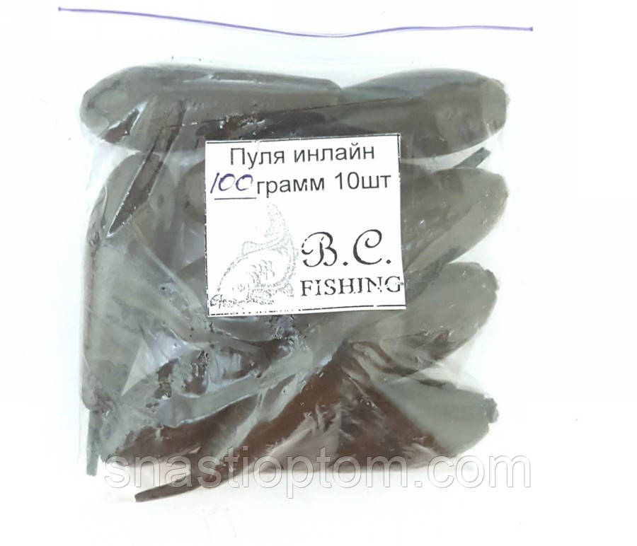 Грузило Куля інлайн фарбований з вертлюгом, 100г