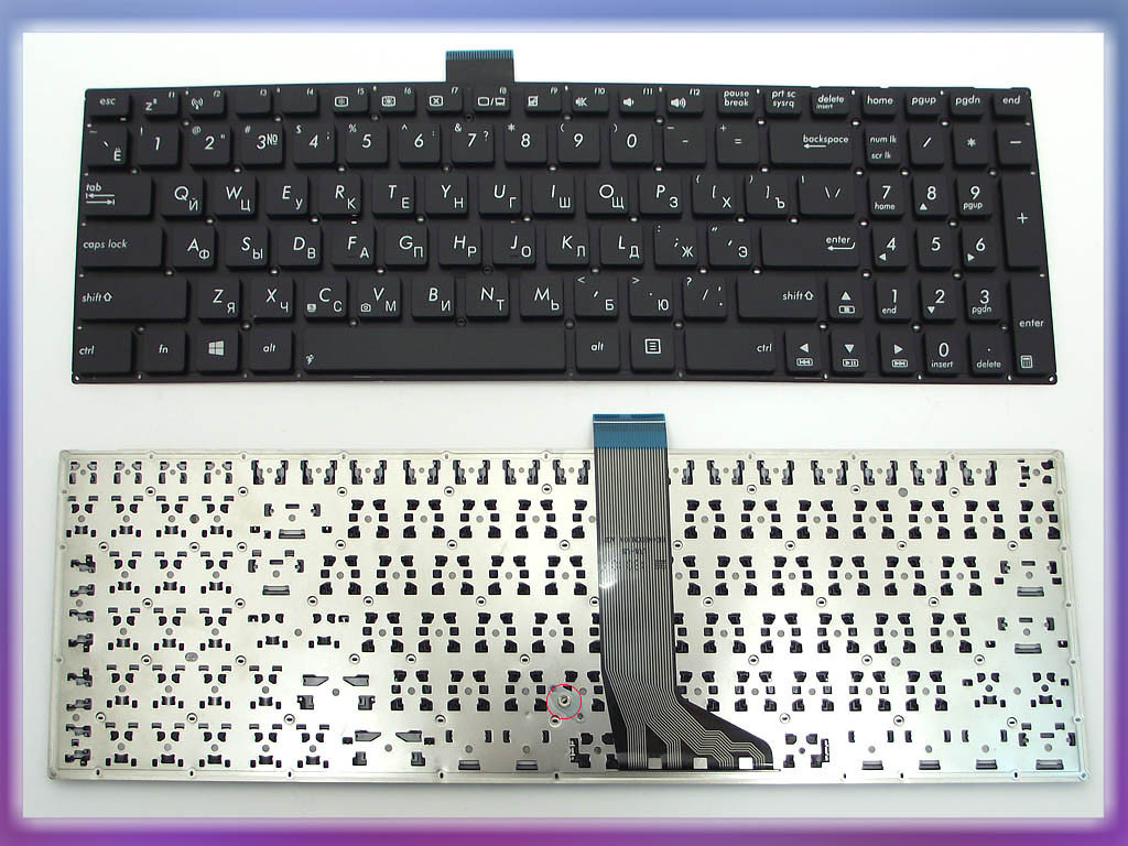 Клавіатура для ASUS X502, X502CA, X502U, X502C, X551, X552, X553, X555, S500 (RU Black без рамки) з