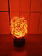 3d-світильник Лев 1, 3д-нічник, кілька підсвічувань (на батарейці), фото 2