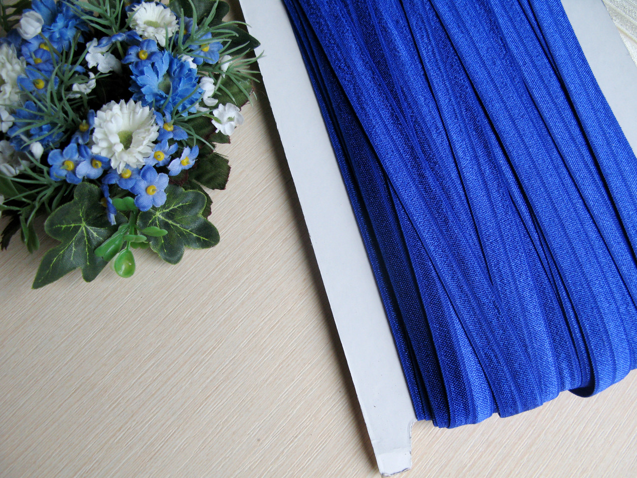 Бейка - резинка (лента-стрейч). Цвет синий 1.5 см: продажа, цена в .