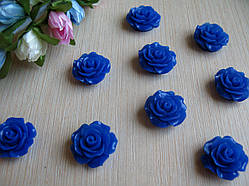 Серединка акрилова — Синя троянда малятка р-р — 9 мм