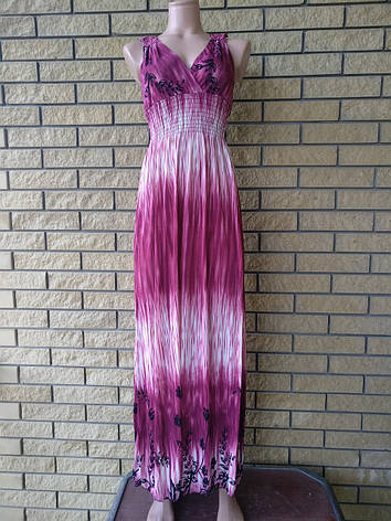 Сарафан NN у підлогу з оздобленням мереживом, тканина олія, фото 1