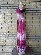 Сарафан NN у підлогу з оздобленням мереживом, тканина олія, фото 2