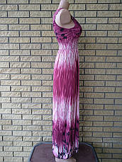 Сарафан NN у підлогу з оздобленням мереживом, тканина олія, фото 4