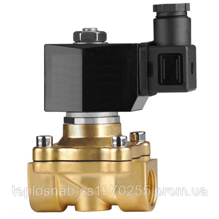 Клапан електромагнітний 1/2" DN15 220В (соленоїд) нормально закритий, фото 2