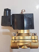 Клапан електромагнітний 1 1/4" DN32 220В (соленоїд) нормально закритий, фото 3