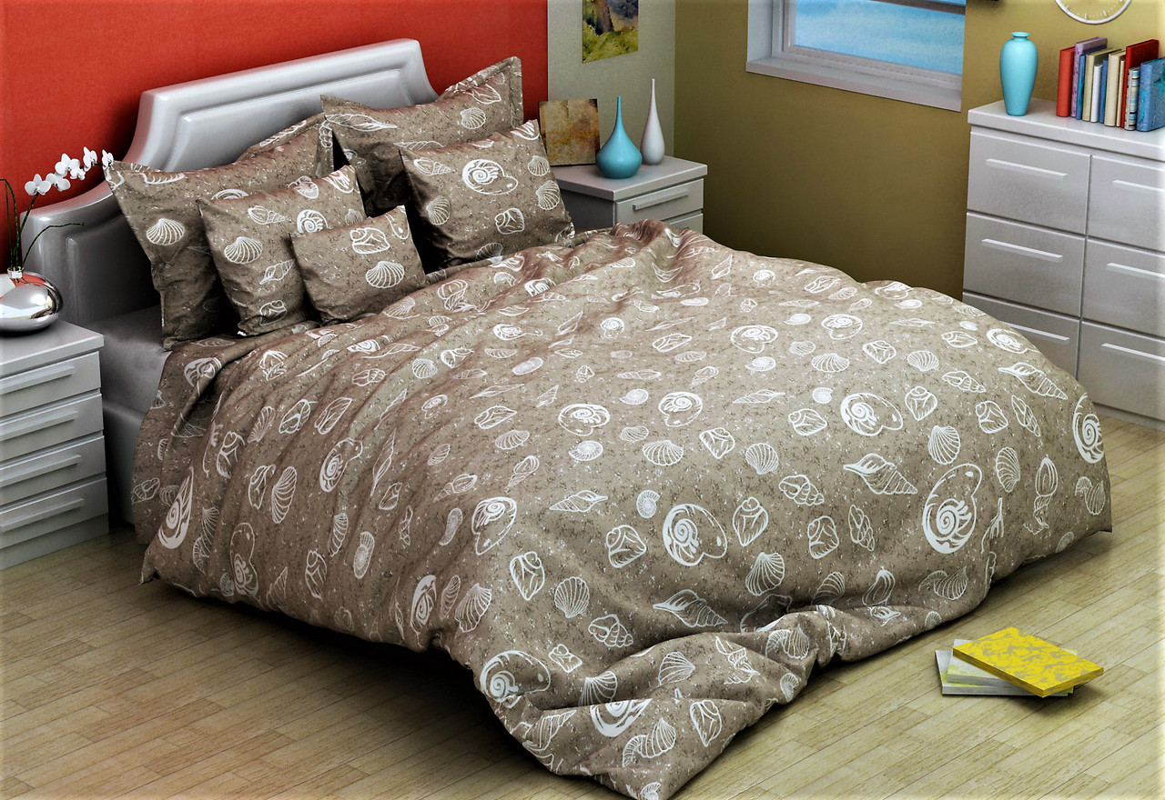 Тканина для постільної білизни Бязь "Gold" Lux GL3054brown (50м)