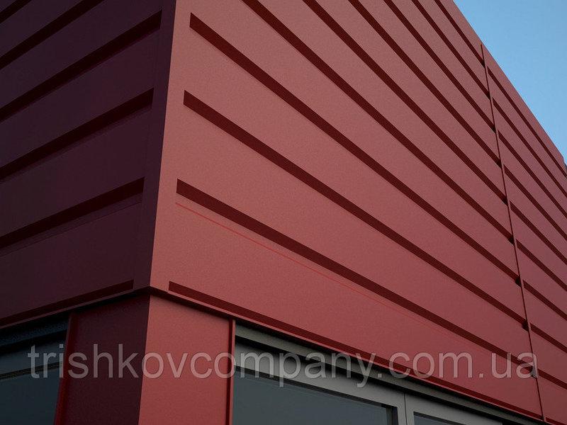 Металосайдинг фасадні панелі "Комплект". 0.5 мм, Польща Arcelor Mittal, РЕ-полієстер