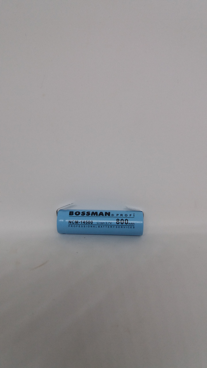 Акумулятор Bossman Profi 14500 800mA ICR14500 з контактними лапками, фото 1