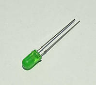 Светодиод d5мм зеленый диффузный 2.5-3.5cd, Brilliant / продажа кратно 10шт