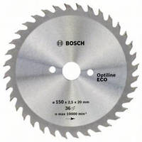 Циркулярный диск Bosch 150x20/16x36 Optiline ECO