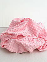 Ткань плюшевая Minky Dots светло-розовый (пупырышки)