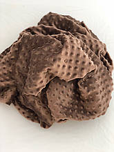 Ткань плюшева Minky Dots коричневий (пупирочки)