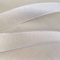 Стрічка-липучка клейка шторна біла комплект петля + гачок, ширина 2 см