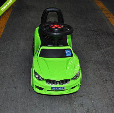 Толокар BMW (зелений) MP3, світло фар, музика, фото 2