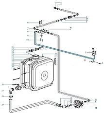Комплект гідрофікації тягача-самоскида (бак 170л. на раму, насос 90 куб см реверс.) LIWA HYDRAULICS