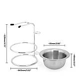 Стійка для станка і чашка для піни з нержавіючої сталі NR0031, фото 7