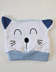 Шапочка "Котик" (інтерлок) 3-9 міс.