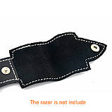 Дорожній чохол для класичної бритви з галантерейної шкіри NR0034, фото 6
