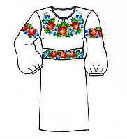 Заготівля для вишивки короткого плаття бісером №10 або нитками (У-РК03)