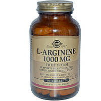 L-аргінін, Solgar, 1000 мг, 90 таблеток