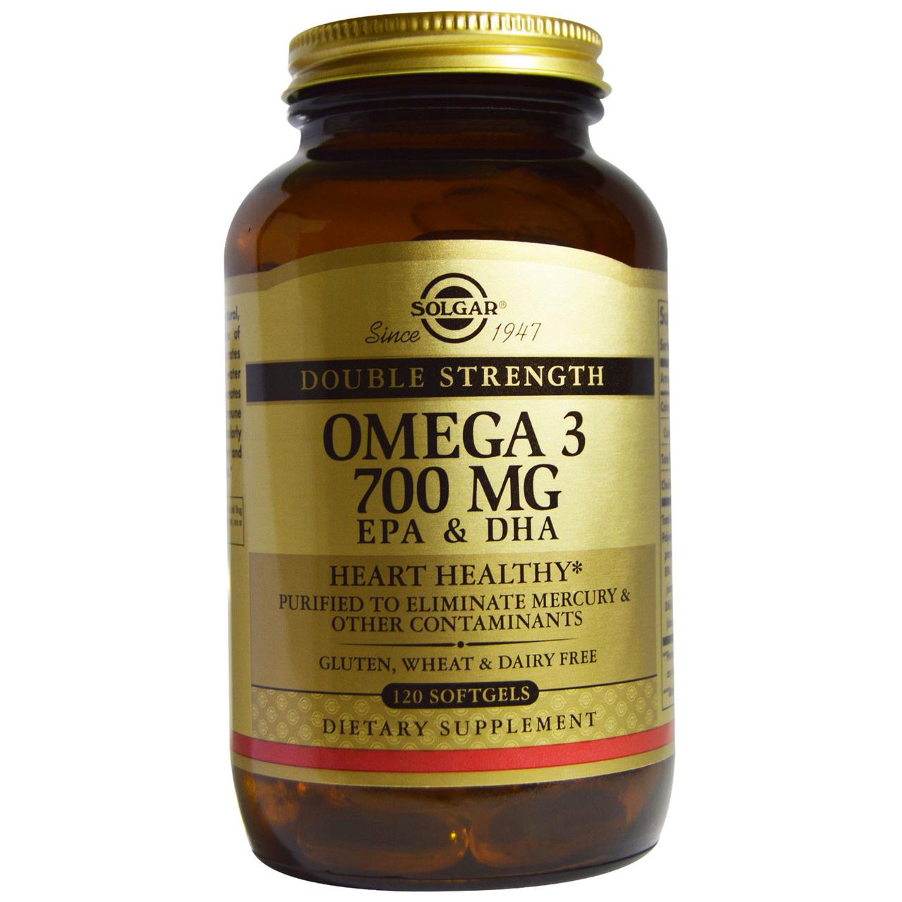 Риб'ячий жир (Omega-3, EPA DHA), Solgar, 700 мг, 120 кап.