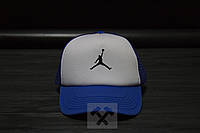 Спортивная кепка Jordan, Джордан, тракер, летняя кепка, мужская,женская,синего и белого цвета,